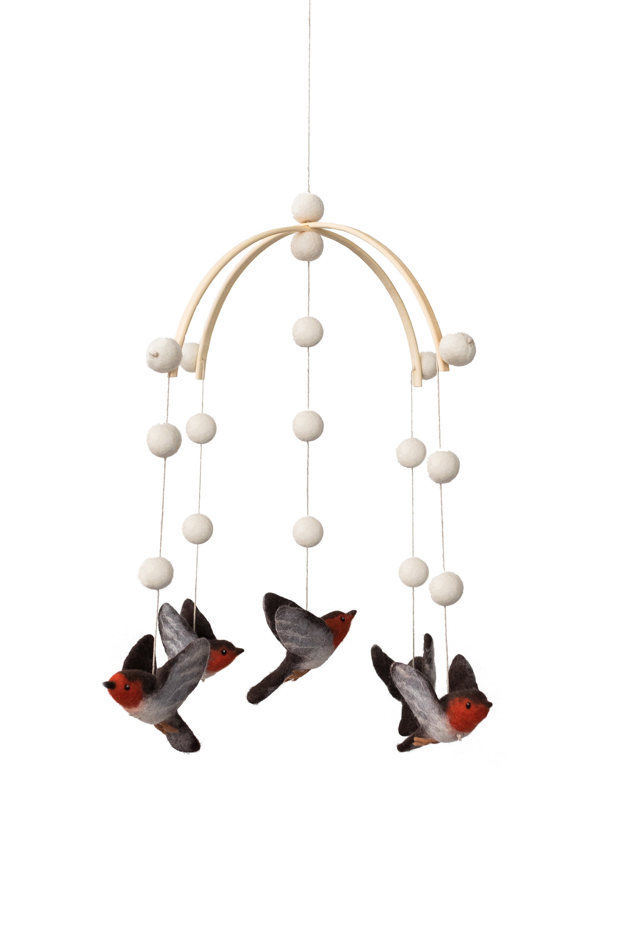 Robin,robin Bird, Bird,bird Mobile, Felt Mobile, Baby Mobile