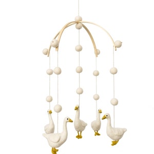 Geese, Goose, Goose mobile, Felt goose, Goose decor , Crib mobile