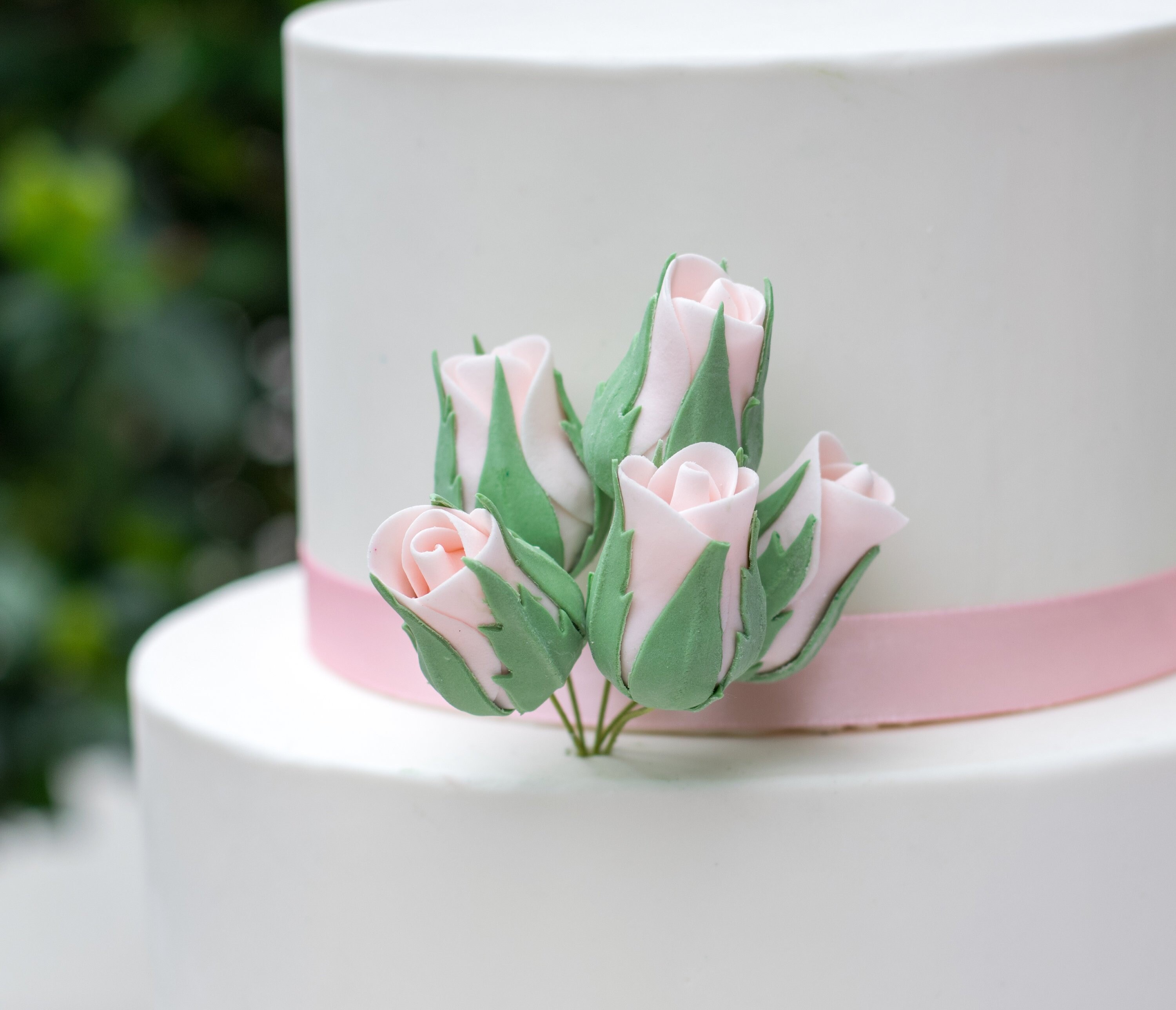 Premium Blush Pink Rose Buds Set Of 5 For Sugar Flower