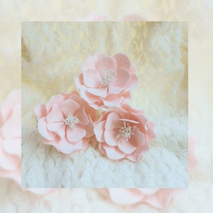 Blush Open Rose Sugar Flower Cake Topper image 8