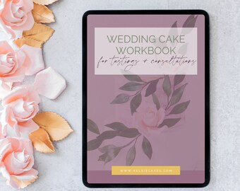 Wedding Cake Workbook - Download for brides, grooms, engaged couples, and everyone shopping for a wedding cake!