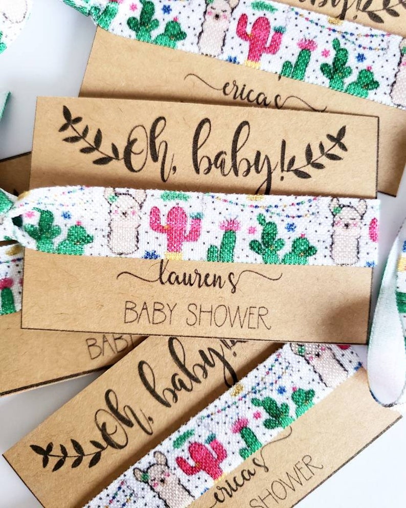 Baby Shower Favors / Oh Baby Hair Ties / It's A Boy / Etsy