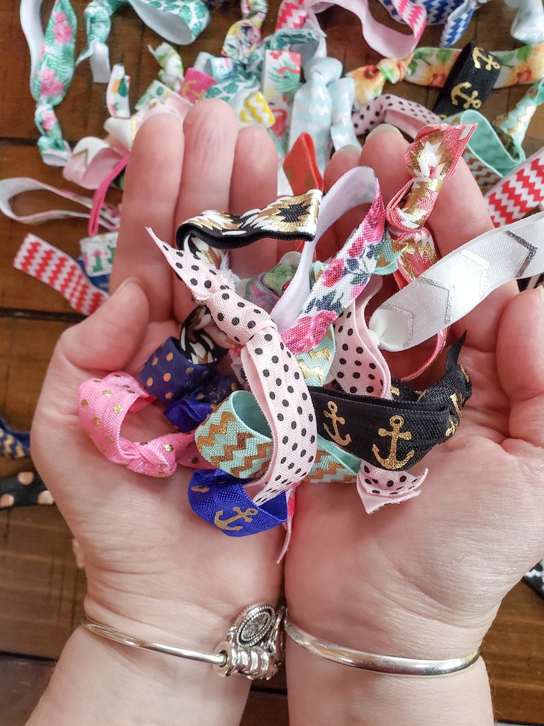 BULK HAIR TIES / Wholesale Elastic Hair Ties / Print Solid Etsy UK