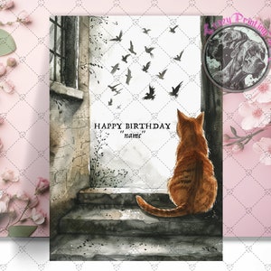 Ginger Cat Alles Gute zum Geburtstagkarte - Geschenk für Katzenmutter - Geschenk für Katzenpapa - Der Katzenliebhaber - Grußkarte - Katzengeschenke - Katzenliebhaber - Katzenkarte