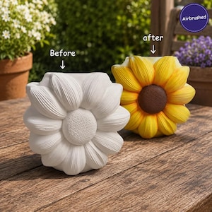 自分で花瓶に絵付けしよう - 陶器のひまわり - ひまわりの花瓶 - ひまわりのギフト - 花瓶 - 陶芸アクティビティ - 花瓶の絵付け - ひまわり - 花瓶