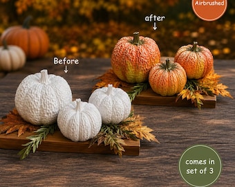 Paint you own pumpkin pottery-Small-Halloween Pottery-Spooky Season activity-Pumpkin Painting-Pumpkin decoration-Halloween Gift-Pottery set