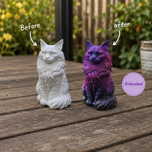 Paint you own pottery- Cat Statue Pottery Painting- Pottery animal crafts - Group activity painting-Gift ideas-Cat Lover Gifts-Maine Coon