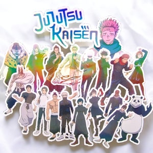 Holographic Jujutsu Kaisen die cut sticker set - Anime Stickers - Laptop Decal- Phone Decal - Sticker Lover - Anime Lover