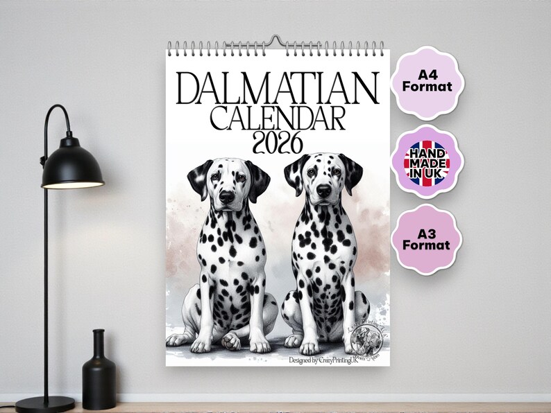 Buy Dalmatian Puppies 2026 Square Wall Calendar Book Online At Low - View #4