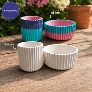 Peignez votre propre vase en poterie-Peinture sur poterie-La poterie se dilue à peindre-Activité de groupe-Idées cadeaux pour les artisans-Ensemble de vases en poterie-Bocaux en poterie