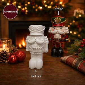 Paint you own pottery-Christmas pottery-Nutcracker Pottery-Paint your own nutcracker-Festive Pottery-Group Activity-Christmas Decoration