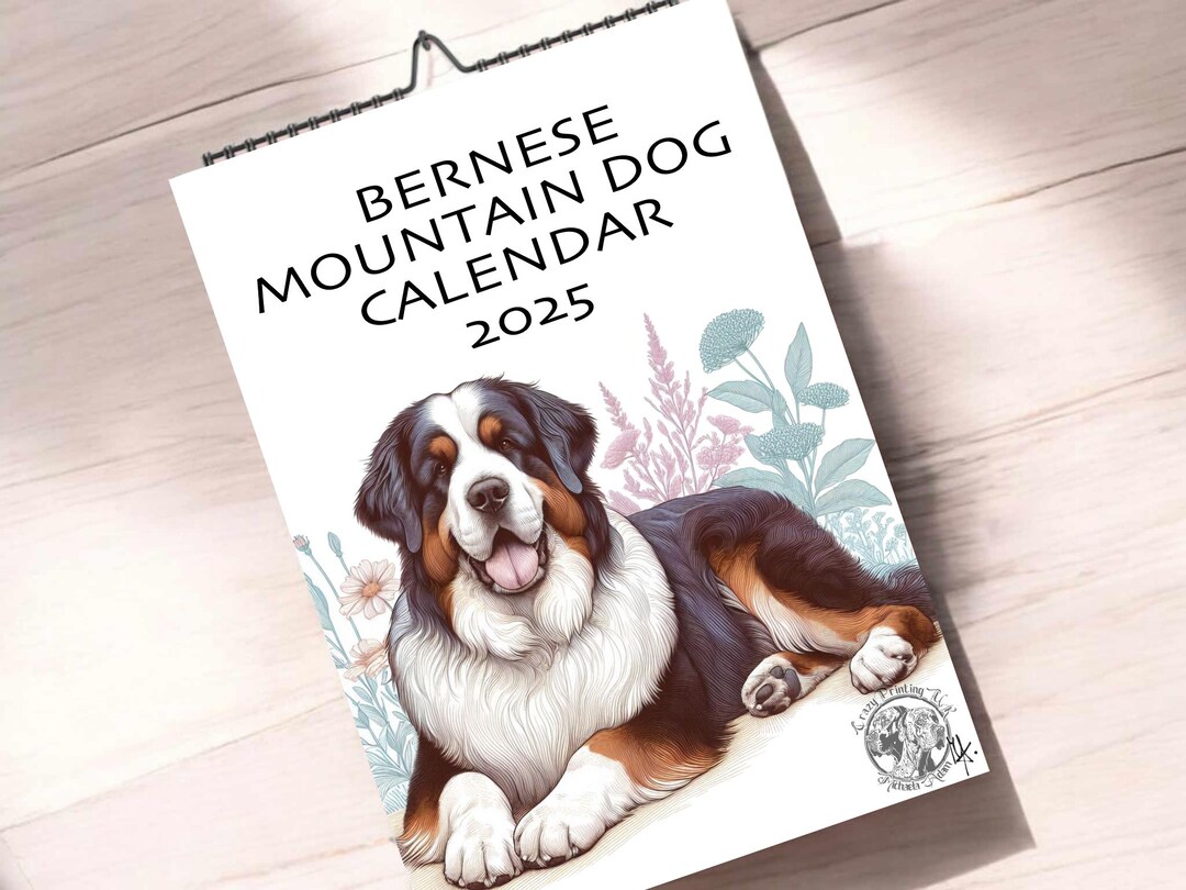 Bernese Mountain Dog Calendar 2025 Calendar 2025 Dog Lover Calendar