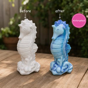 Paint you own pottery-Sea Horse  Pottery Painting- Pottery animal crafts-Group activity painting-Gift Sea Horse Lover Gifts - Sea Pottery