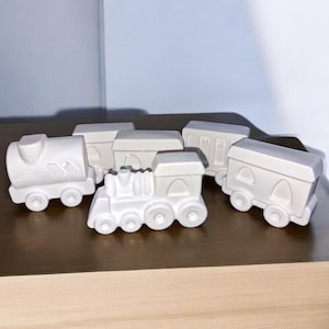 Paint you own train pottery- Pottery Painting-Pottery train crafts-Group activity painting-Gift ideas-Trains Lover Gift-Locomotive  Pottery