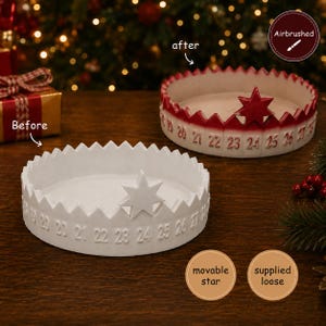 Paint you own pottery-Christmas Pottery-Table Centerpiece-Christmas Advent Calendar-Pottery Advent Calendar-Xmas Pottery-Simple Calendar