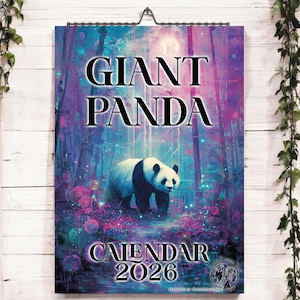 Giant Panda Calendar 2026-Panda Gifts-Gifts for panda lovers-Giant Pandas-Galaxy Panda-Japanese Giant Pandas-Animal Lover Calendars-A4 Wall