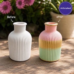 Paint you own vase pottery-  Pottery Painting- Pottery thins to paint  - Group activity painting - Gift ideas for crafters - Pottery Vases