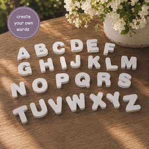 Paint you own pottery/ Pick 6x colours of you own liking - DIY Magnets -  Pottery kit - Gift idea-Pottery craft - Pottery Alphabet