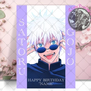 Gojo Geburtstagskarte - Jujutsu Kaisen Geburtstagskarte - Jujutsu Kaisen Geburtstagskarte - Gojo Geschenke - JJK - Anime Geburtstagskarte - Satoru Gojo