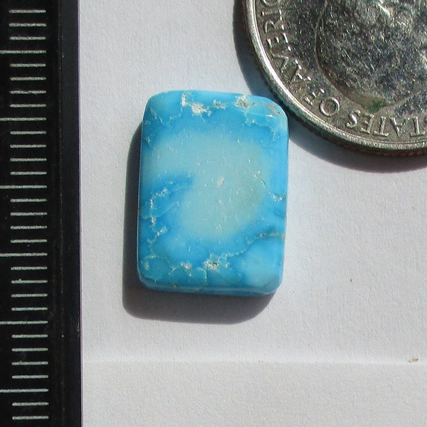 7.9 ct. (16x11.5x4.5 mm) 100% Natural Kingman Birdseye Turquoise Cabochon Gemstone, # KM 29