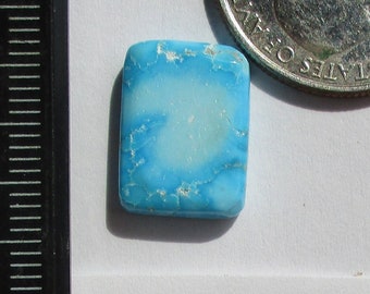 7,9 ct. (16x11,5x4,5 mm) 100% natuurlijke Kingman Birdseye turquoise cabochon edelsteen, # KM 29