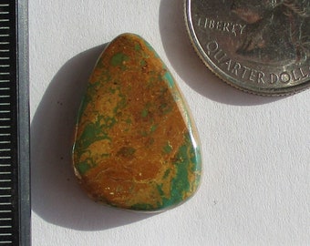 18.8 ct. (34x18x5 mm) 100% Natural Royston Turquoise Cabochon Gemstone, KN 97