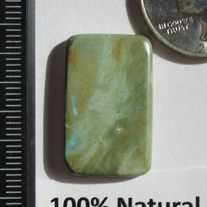 18.0 ct. (25x16x3.5 mm) 100% Natural Iron Maiden Turquoise Cabochon Gemstone, # KJ 62