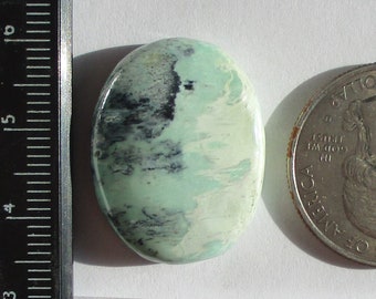 30.0 ct. (26x20.5x8 mm) 100% Natural Apache Variscite Cabochon, Gemstone, # KA 64
