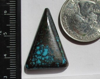 22,9 ct. (30 x 21 x 6 mm (réduit)) Cabochon turquoise 100 % naturel, montagne des nuages (Hubei), pierre précieuse, n° 1GF 72