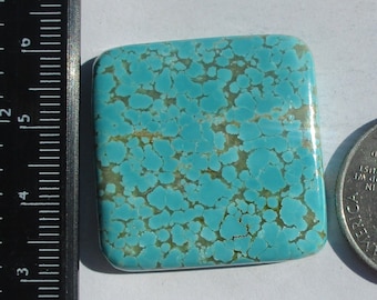 56.0 ct (31x31x5 mm) Stabilized #8 Web Turquoise Cabochon Gemstone, IB 49