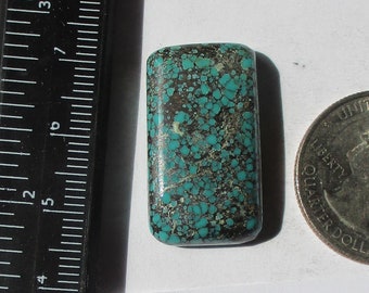 Turquoise Cabochon,Gemstone AO 068 100% Natural Web Qingu Mine Hubei 29.0 ct. 27.5x15x6 mm