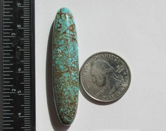 48.0 ct. (56x13x9 mm) Stabilized Web #8 Turquoise, Cabochon Gemstone, # KM 65