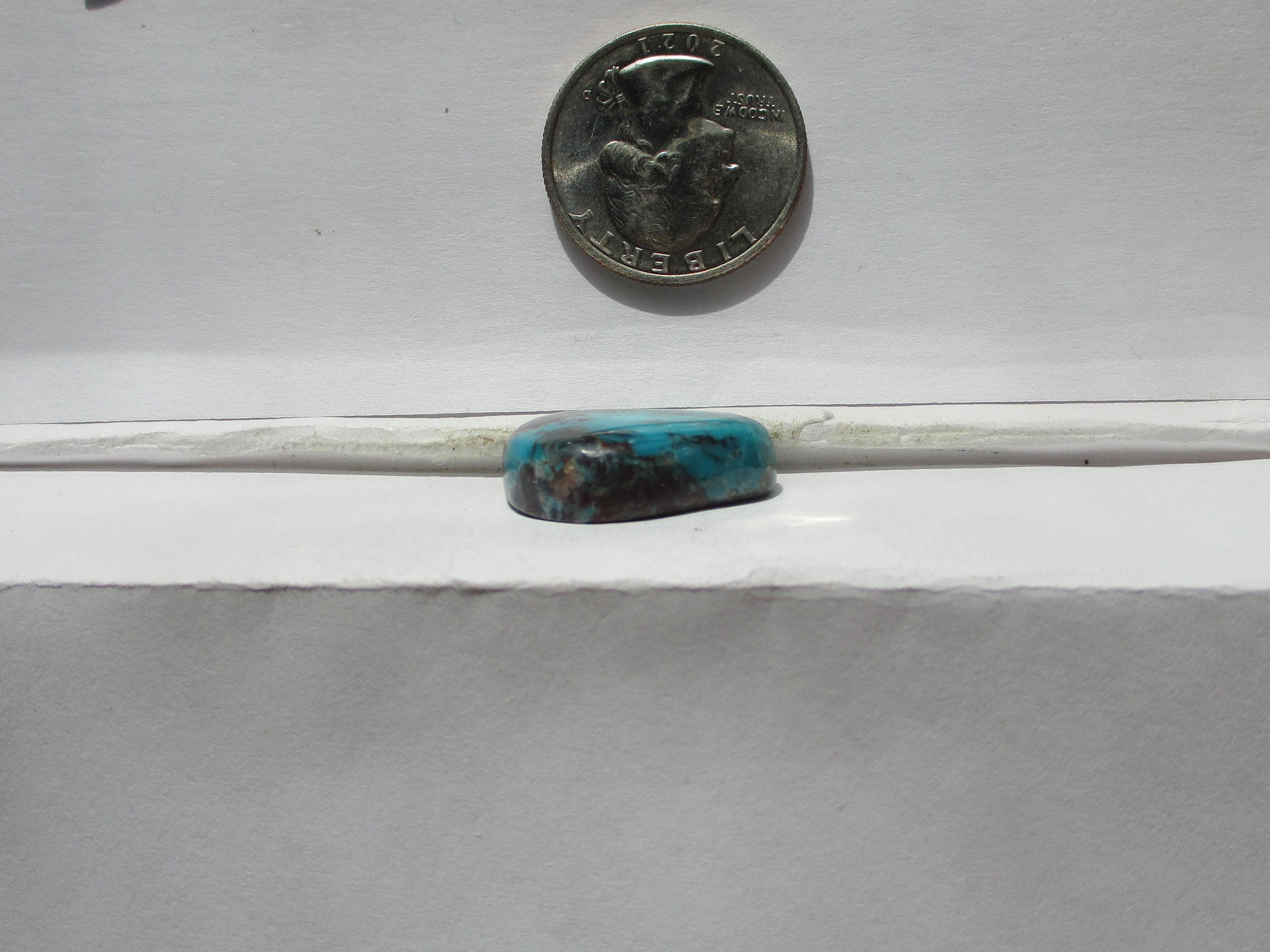 山東省青金石 23.9 カラット (23x17x7 mm) 安定化青谷鉱山 (湖北省) ターコイズ