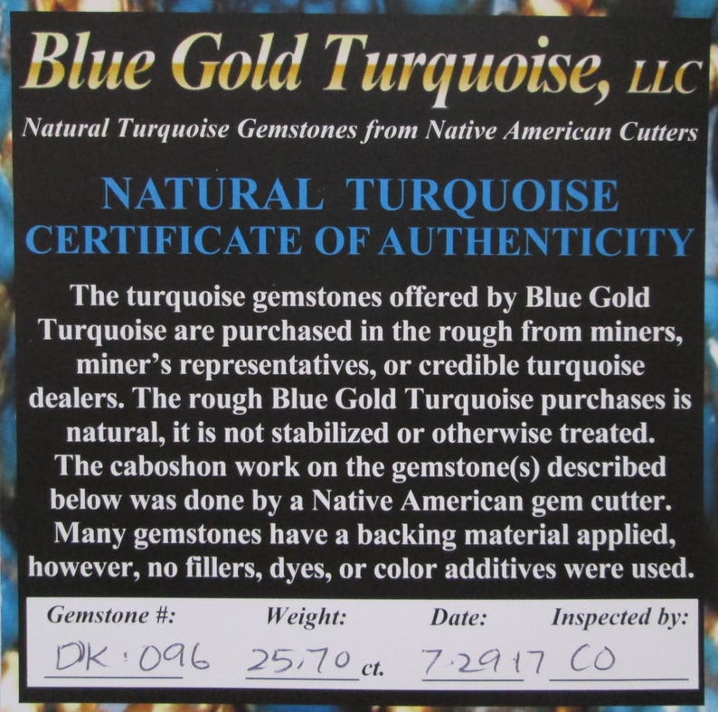 25.70 ct 100/% Natural Royston Ribbon Turquoise Cabochon Gemstone # DK 096