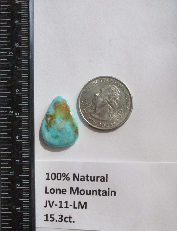 15.3 Ct. (22.5x17x5 Mm) 100% Natural Lone Mountain Turquoise