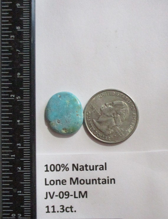 11.3 Ct. (19x16x4 Mm) 100% Natural Lone Mountain Turquoise