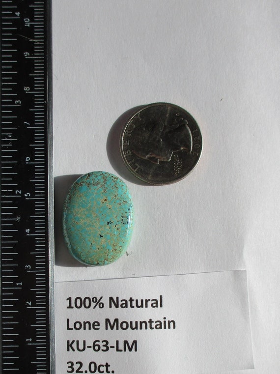 32.0 Ct. (27x21x7 Mm) 100% Natural Web Lone Mountain Turquoise
