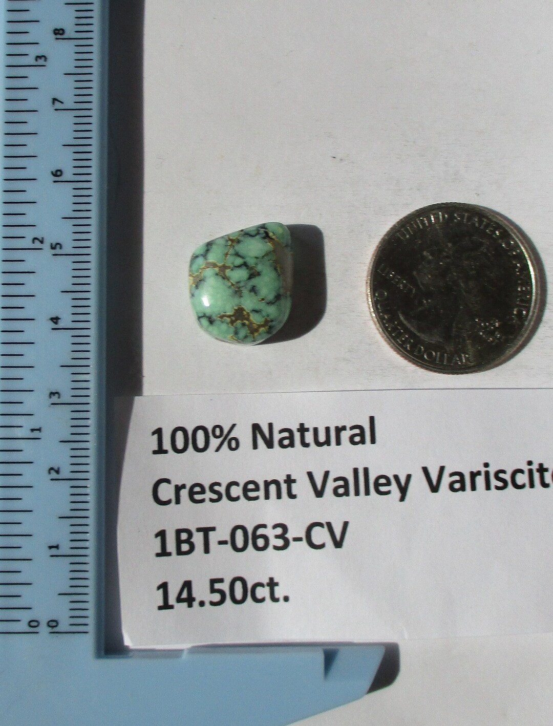 【VivRe stone】 14.5 Ct. (18.5x16x7 Mm) 100% Natural Crescent Valley