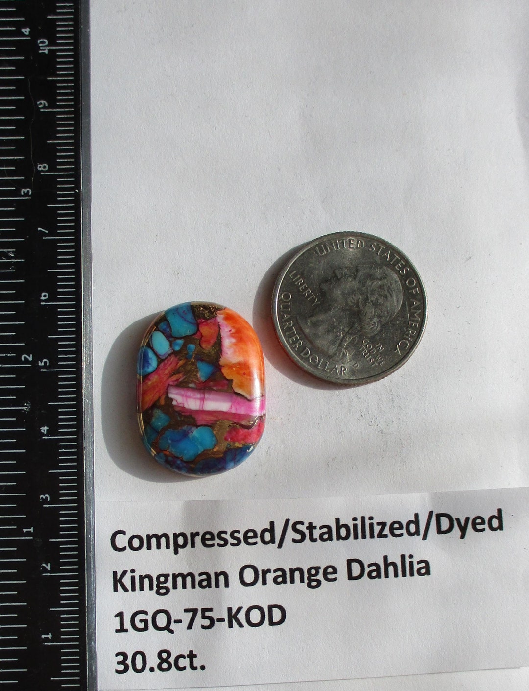 30.8 Ct. (27x20x5.5 Mm) Compressed/stabilized/dyed Kingman