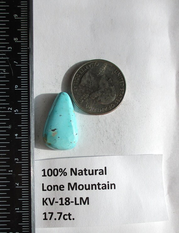 17.7 Ct. (25x15x6 Mm) 100% Natural Web Lone Mountain Turquoise