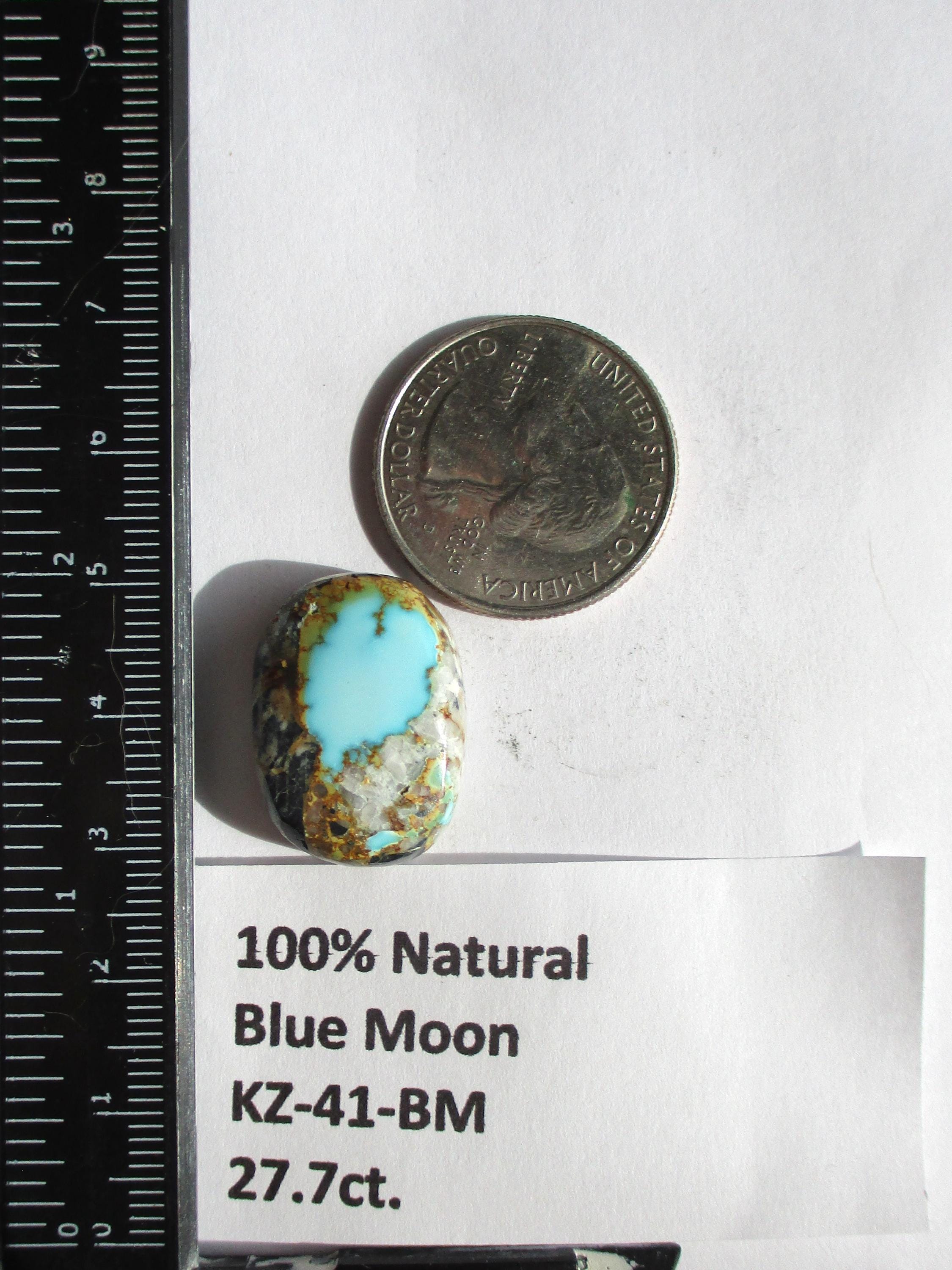 27.7 Ct. (22x16.5x8 Mm) 100% Natural Blue Moon Turquoise Cabochon