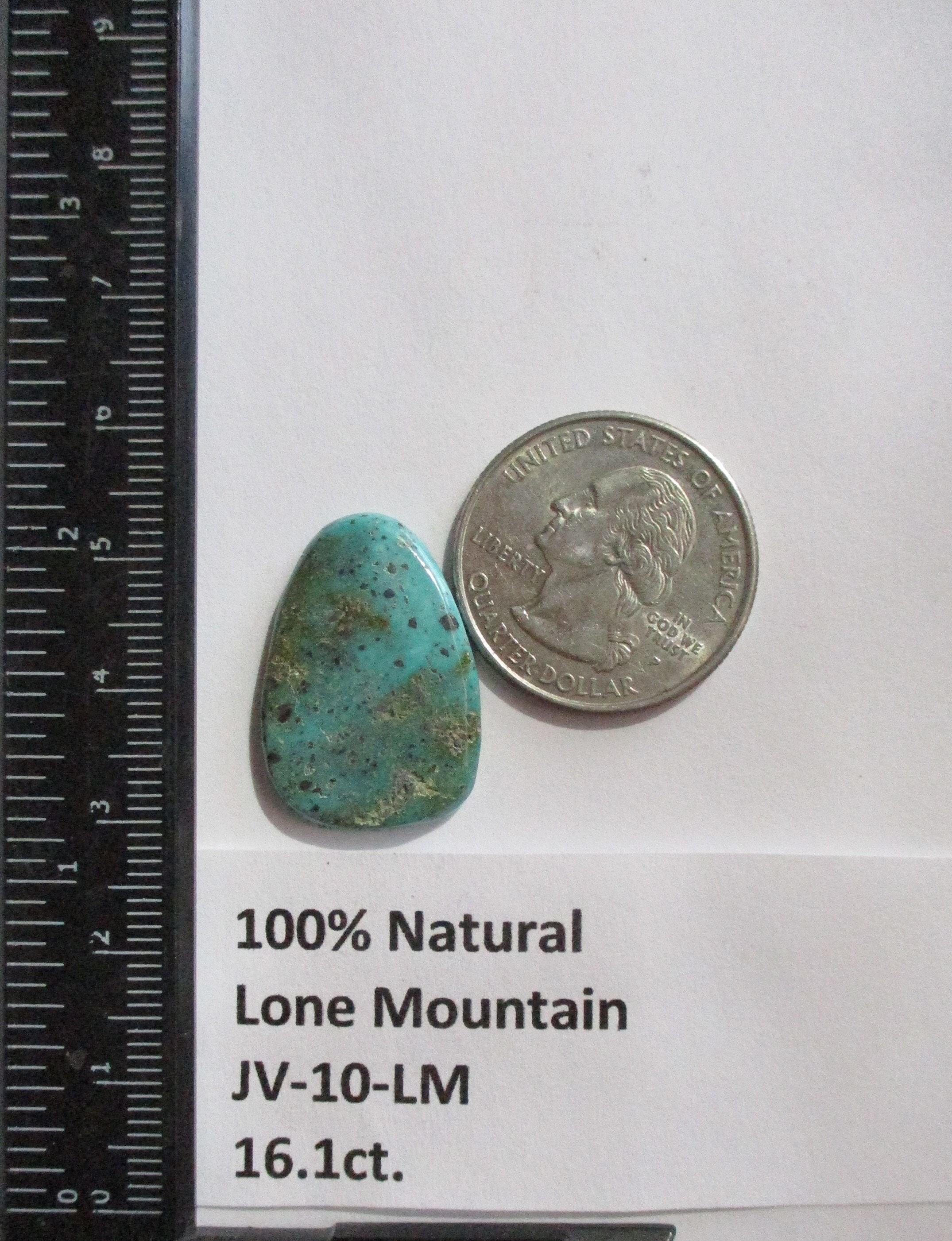 16.1 Ct. (25x17.5x4 Mm) 100% Natural Lone Mountain Turquoise 16.1 Ct. (25x17.5x4 Mm) 100% Natural Lone Mountain Turquoise