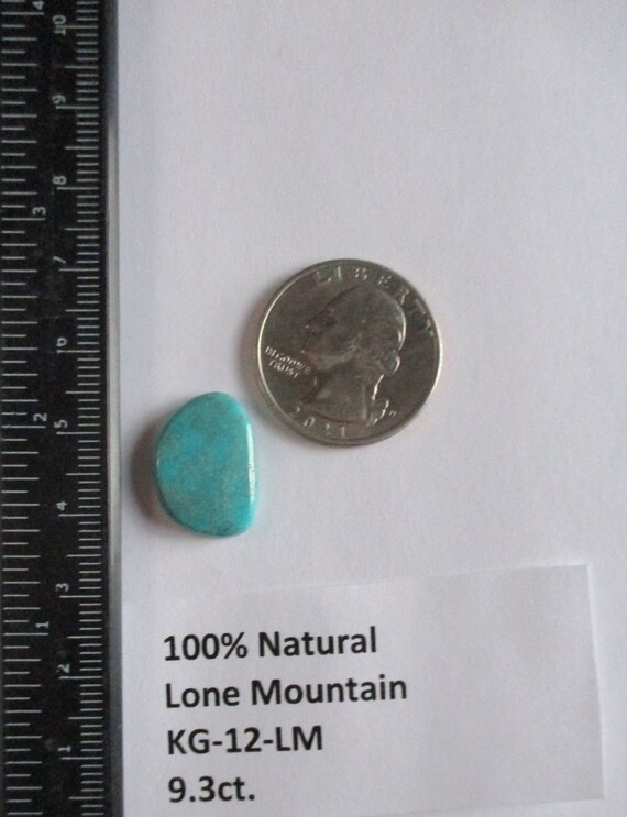 9.3 Ct. (18x13x3.5 Mm) 100% Natural Lone Mountain Turquoise