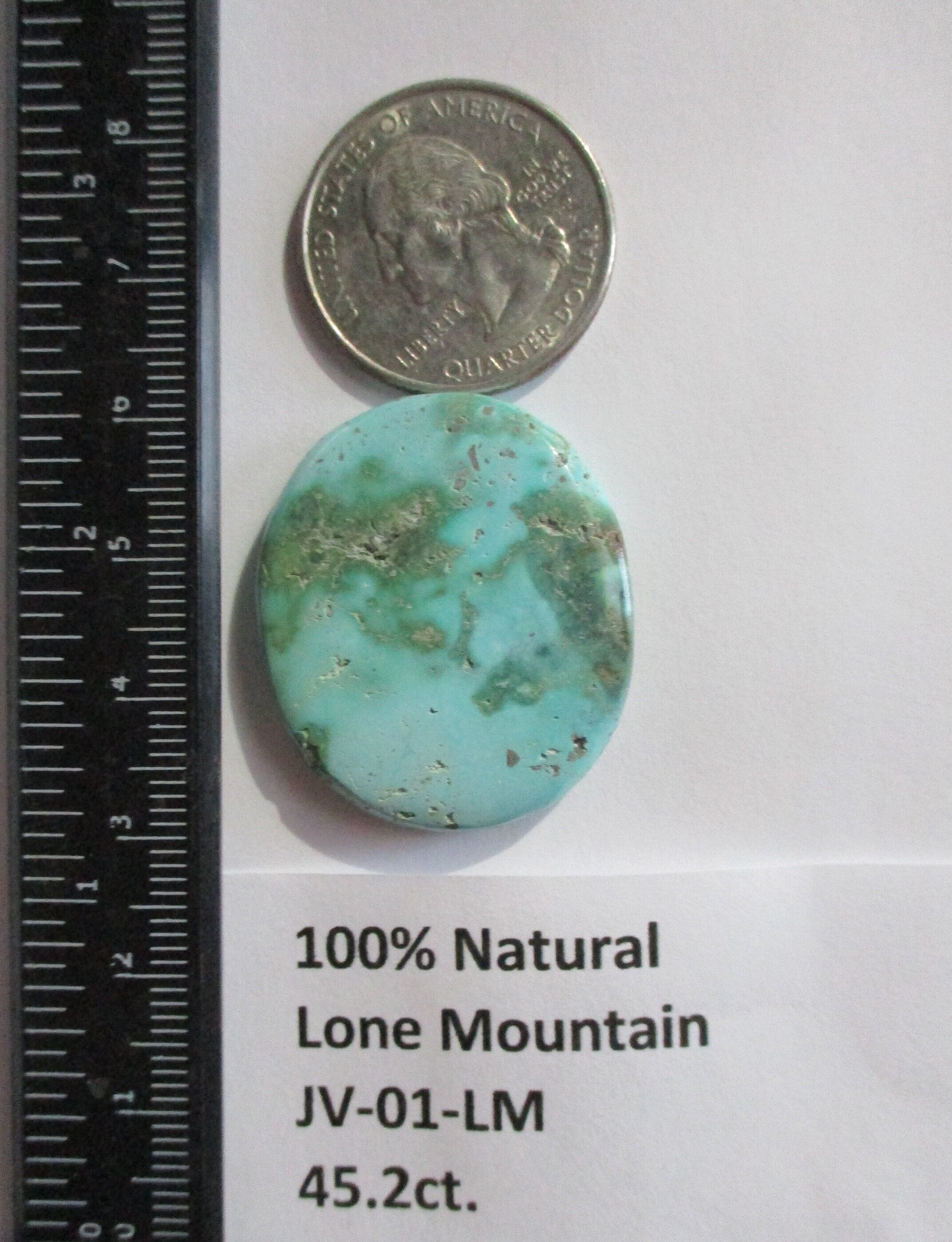Hi-Grade Lone Mountain Turquoise カボション Buy 45.1 Ct. (33x28x6 Mm) 100% Natural Lone Mountain Turquoise