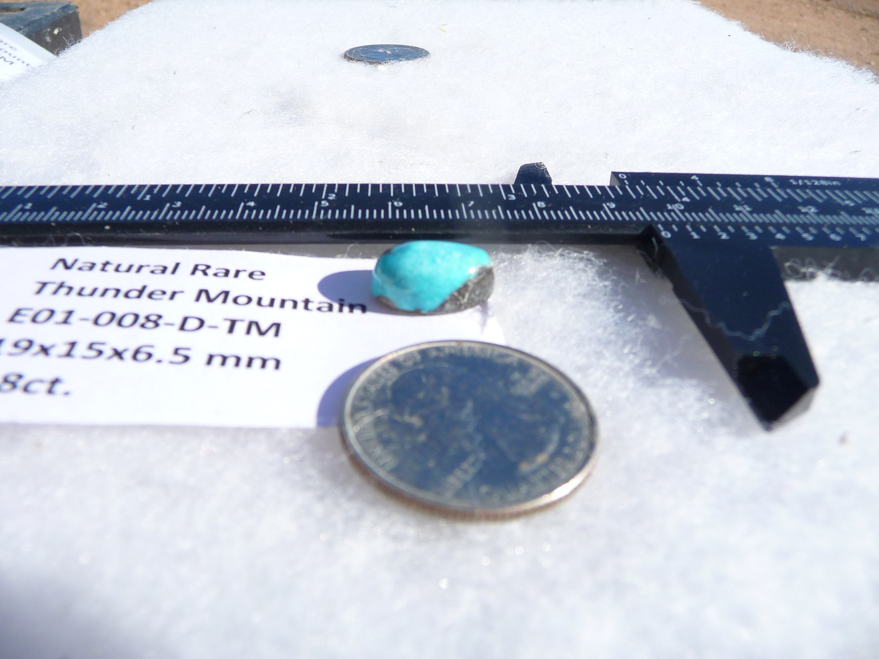 8.8 Ct. 19x15x6.5 Mm Natural Rare Thunder Mountain Turquoise 8.8 Ct. 19x15x6.5 Mm Natural Rare Thunder Mountain Turquoise