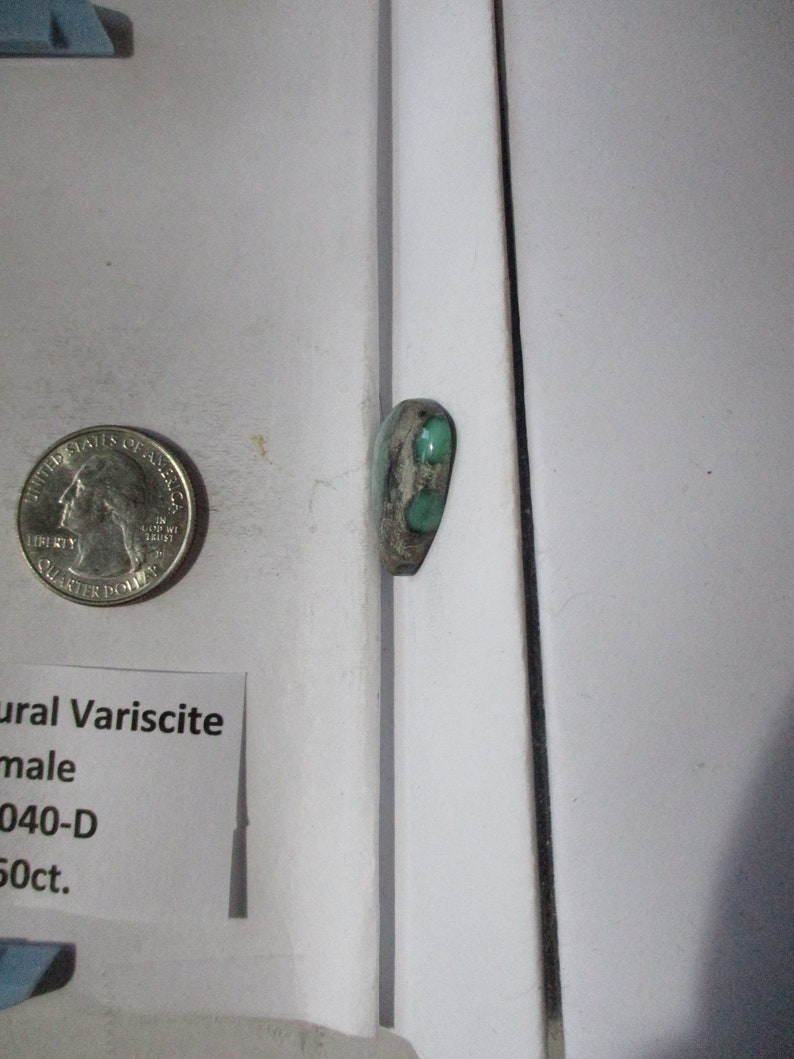 # 2AG 040 S 22x17x5 mm 100/% Natural Damele Variscite Cabochon Gemstone 11.6 ct.