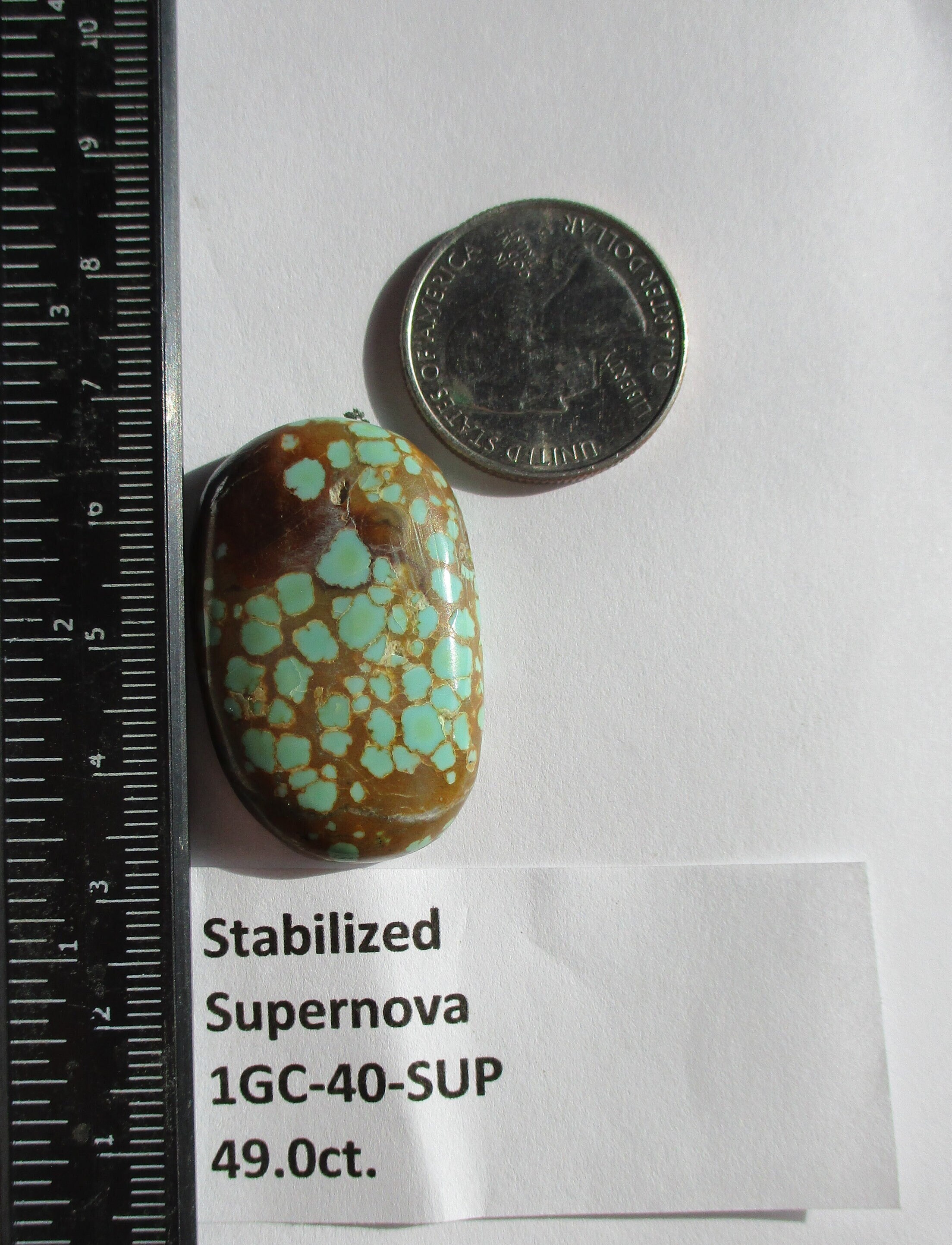 Gem!! フルソリッド! 49.0カラット ナチュラル ビズビー ターコイズ ルース トルコ石 bisbee turquoise ナバホ インディアンジュエリー Untreated Sapphire Engagement Ring-Natural Oval Cut Ceylon Sapphire 8.