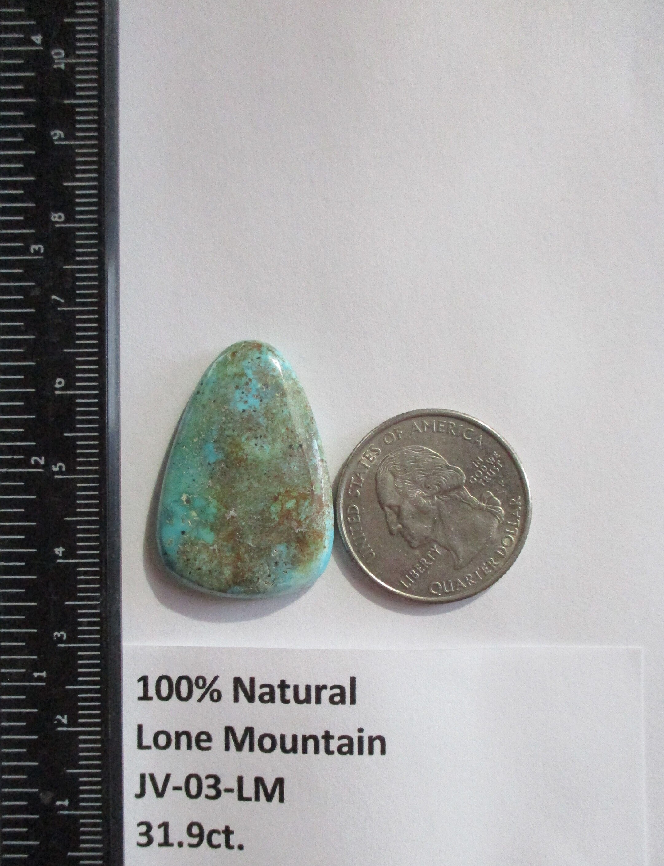 Hi-Grade Lone Mountain Turquoise カボション Lone Mountain Turquoise Natural Gem Spiderweb Cabochon 7.4