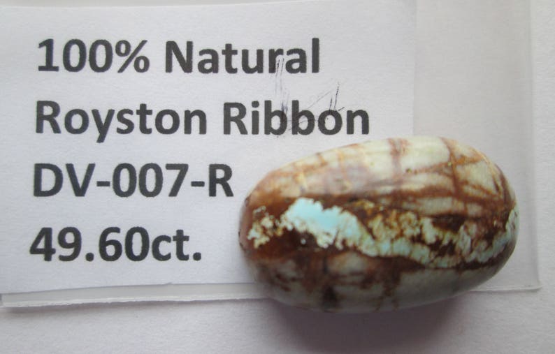 49.60 ct 100/% Natural Royston Ribbon Turquoise Cabochon Gemstone # DV 007