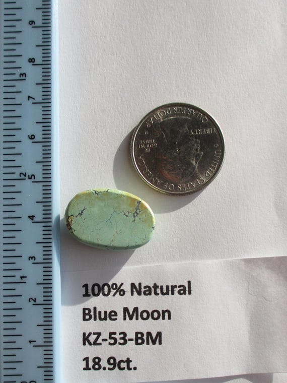 18.9 Ct. (22.5x15x7mm) 100% Natural Blue Moon Turquoise Cabochon